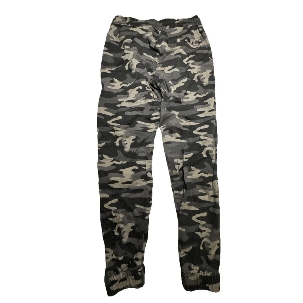 Ring of Fire Mens Camo Cargo Jogger Pants Grey Black Camouflage RYB1042 Size‎ S